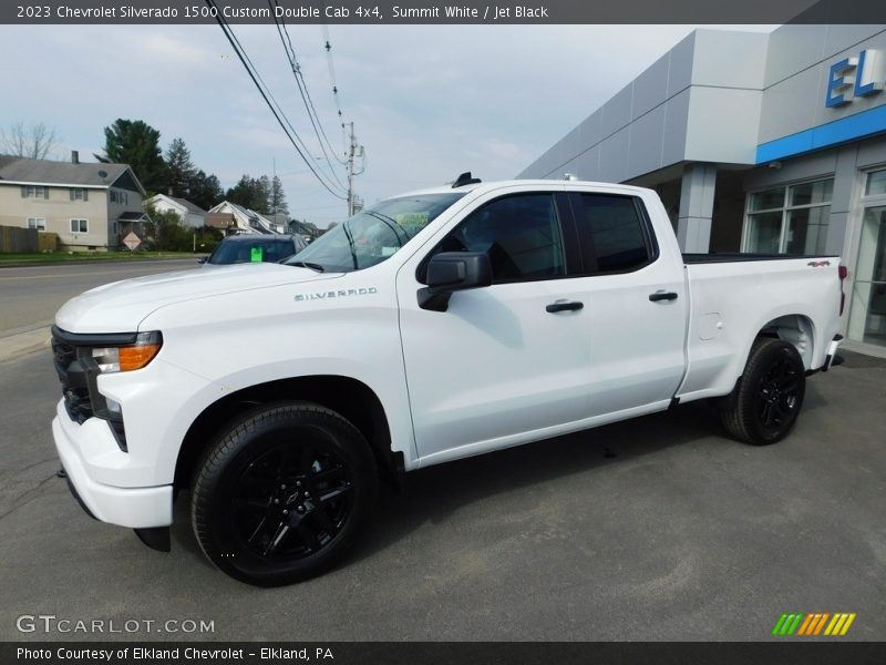 Summit White / Jet Black 2023 Chevrolet Silverado 1500 Custom Double Cab 4x4