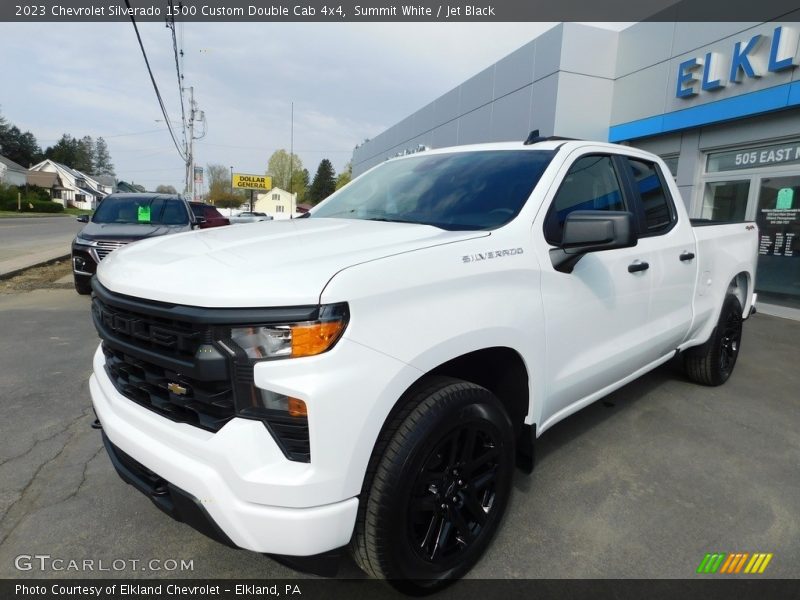 Summit White / Jet Black 2023 Chevrolet Silverado 1500 Custom Double Cab 4x4