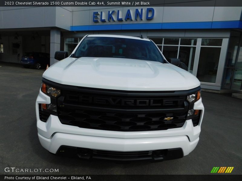 Summit White / Jet Black 2023 Chevrolet Silverado 1500 Custom Double Cab 4x4