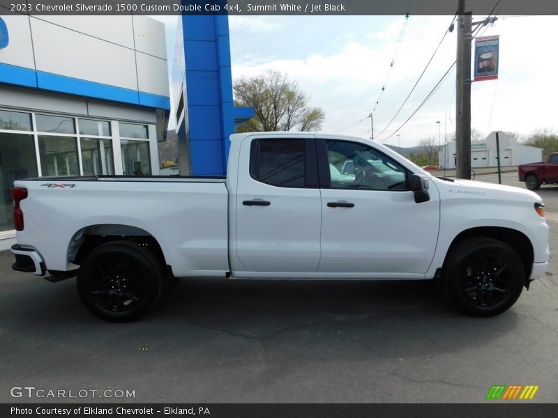 Summit White / Jet Black 2023 Chevrolet Silverado 1500 Custom Double Cab 4x4