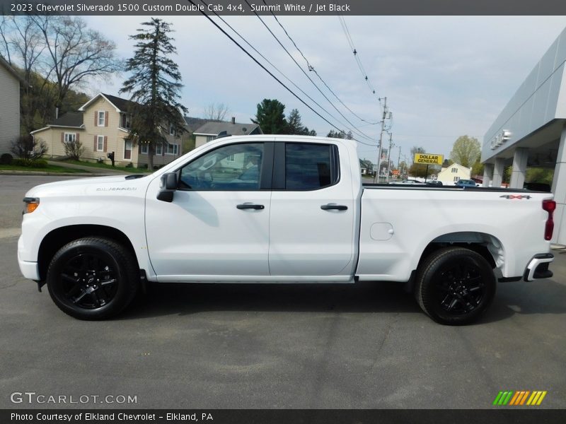 Summit White / Jet Black 2023 Chevrolet Silverado 1500 Custom Double Cab 4x4