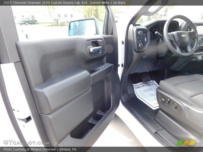 Summit White / Jet Black 2023 Chevrolet Silverado 1500 Custom Double Cab 4x4