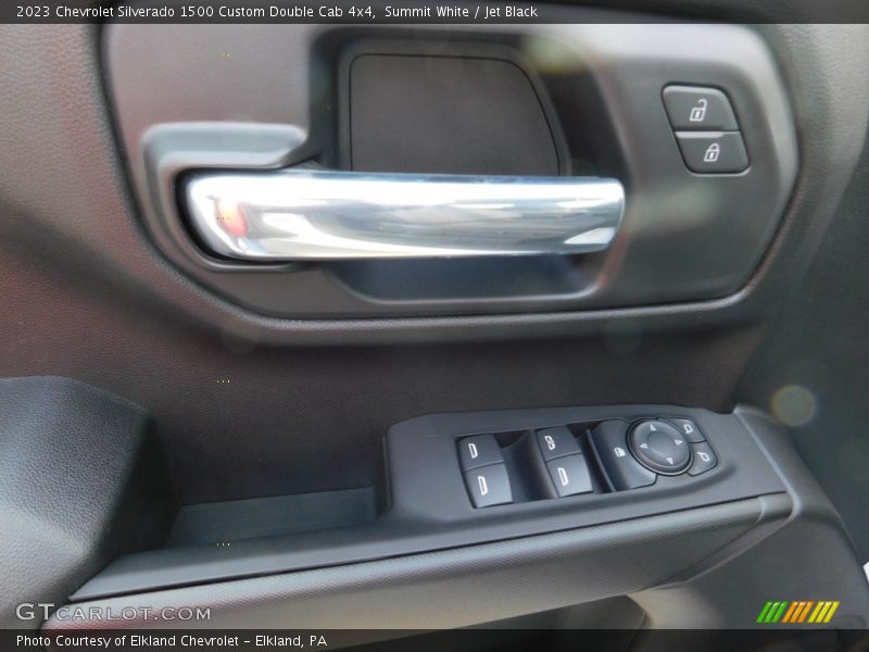 Summit White / Jet Black 2023 Chevrolet Silverado 1500 Custom Double Cab 4x4