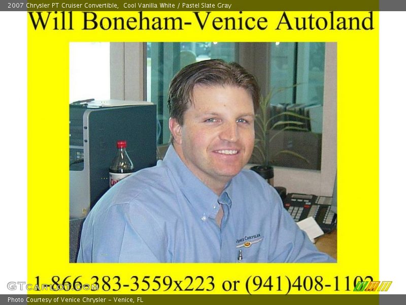 Cool Vanilla White / Pastel Slate Gray 2007 Chrysler PT Cruiser Convertible