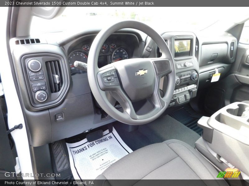 Summit White / Jet Black 2023 Chevrolet Silverado 1500 Custom Double Cab 4x4