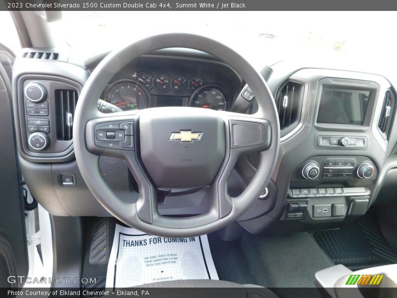 Summit White / Jet Black 2023 Chevrolet Silverado 1500 Custom Double Cab 4x4