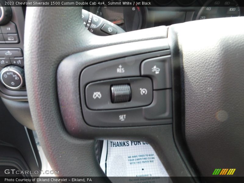 Summit White / Jet Black 2023 Chevrolet Silverado 1500 Custom Double Cab 4x4