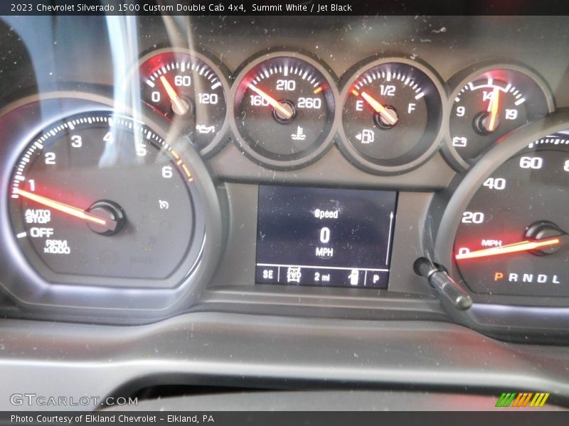 Summit White / Jet Black 2023 Chevrolet Silverado 1500 Custom Double Cab 4x4