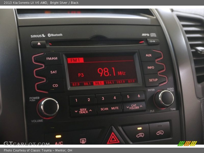 Bright Silver / Black 2013 Kia Sorento LX V6 AWD