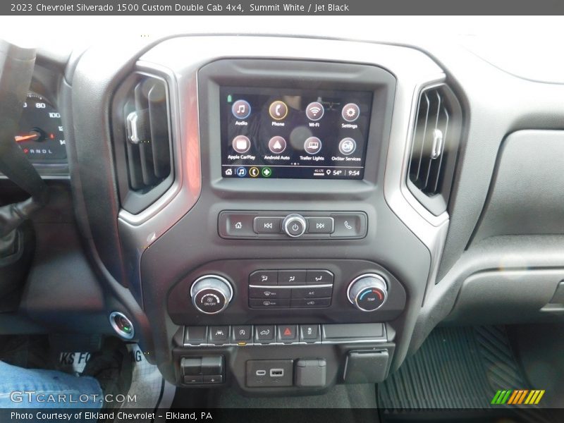 Summit White / Jet Black 2023 Chevrolet Silverado 1500 Custom Double Cab 4x4