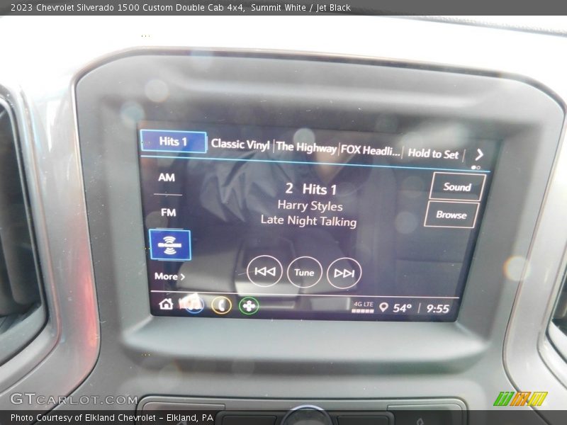 Summit White / Jet Black 2023 Chevrolet Silverado 1500 Custom Double Cab 4x4