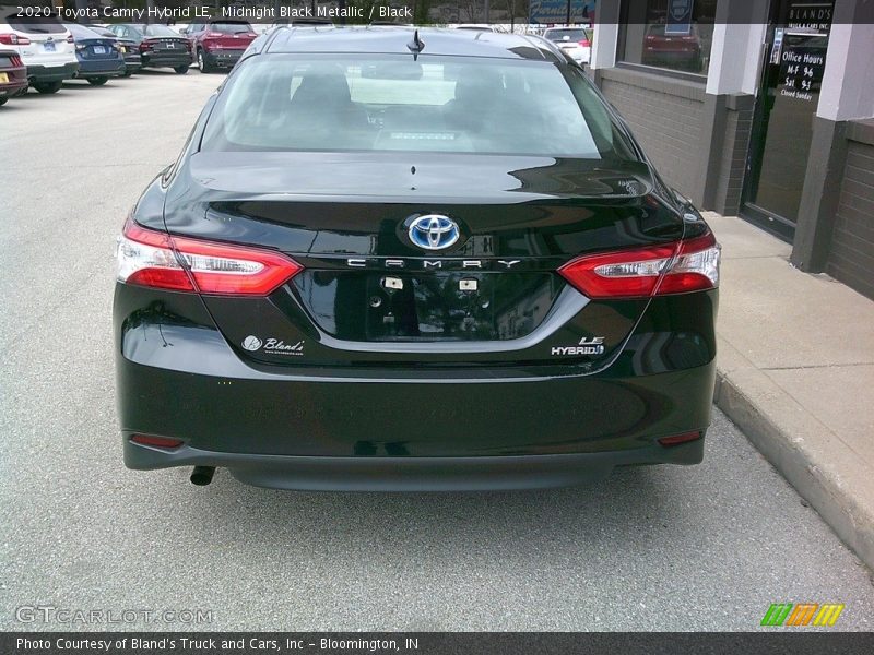 Midnight Black Metallic / Black 2020 Toyota Camry Hybrid LE