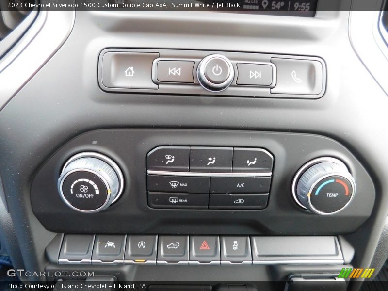 Summit White / Jet Black 2023 Chevrolet Silverado 1500 Custom Double Cab 4x4
