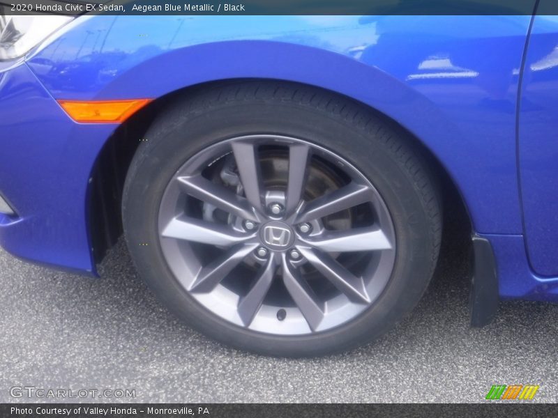Aegean Blue Metallic / Black 2020 Honda Civic EX Sedan