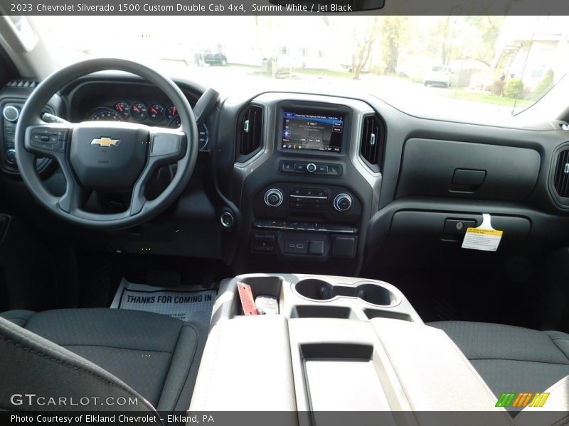 Summit White / Jet Black 2023 Chevrolet Silverado 1500 Custom Double Cab 4x4