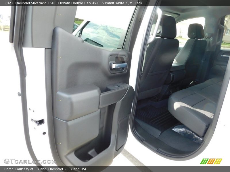 Summit White / Jet Black 2023 Chevrolet Silverado 1500 Custom Double Cab 4x4