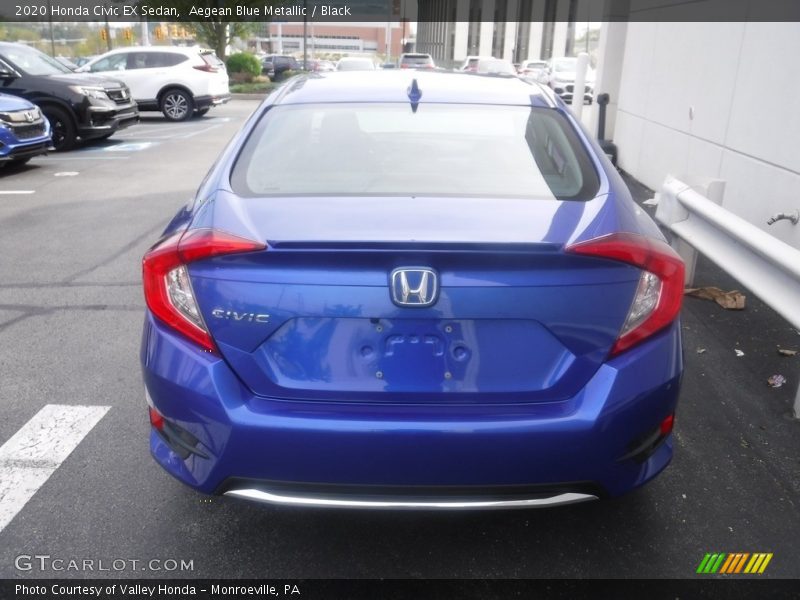 Aegean Blue Metallic / Black 2020 Honda Civic EX Sedan