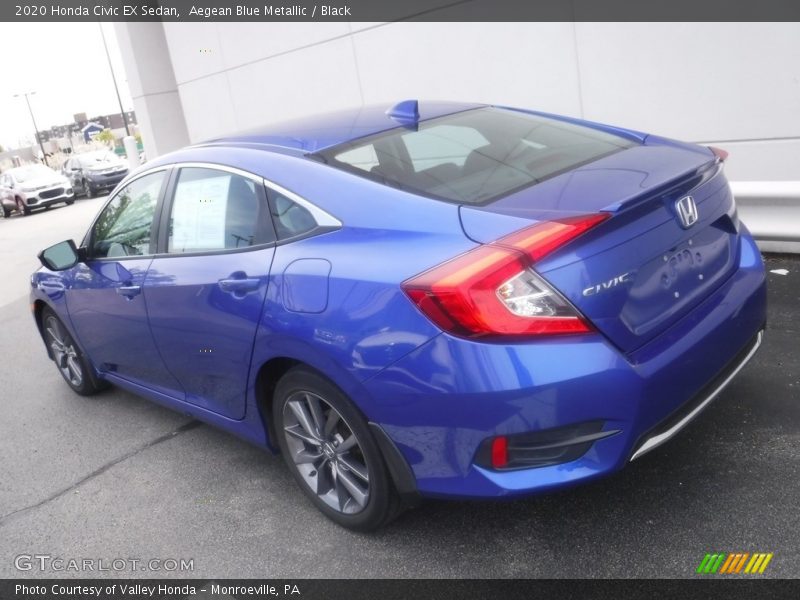 Aegean Blue Metallic / Black 2020 Honda Civic EX Sedan