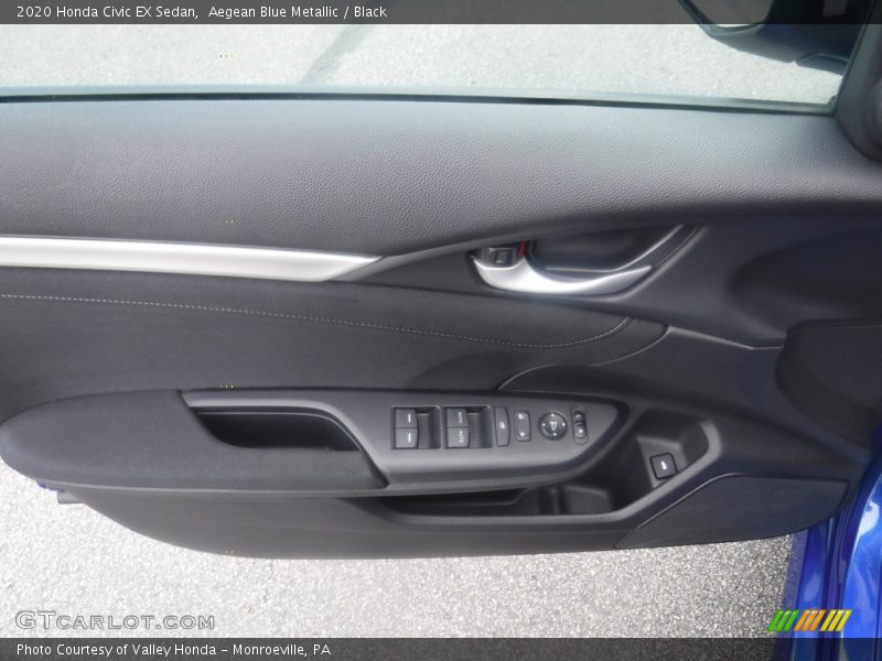 Aegean Blue Metallic / Black 2020 Honda Civic EX Sedan