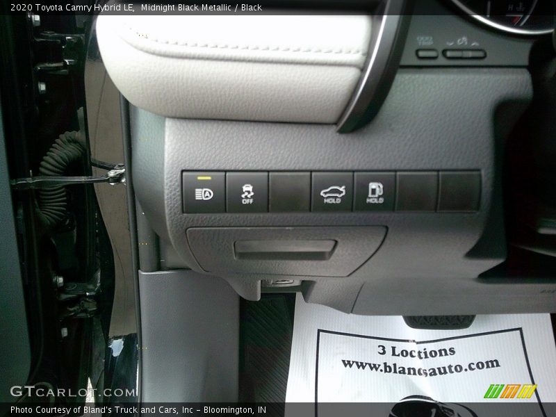Midnight Black Metallic / Black 2020 Toyota Camry Hybrid LE