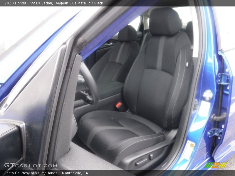 Aegean Blue Metallic / Black 2020 Honda Civic EX Sedan