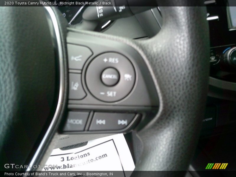 Midnight Black Metallic / Black 2020 Toyota Camry Hybrid LE