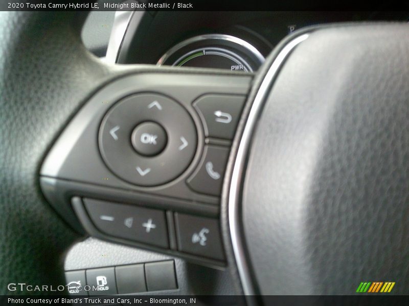 Midnight Black Metallic / Black 2020 Toyota Camry Hybrid LE