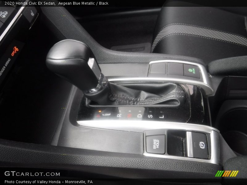 Aegean Blue Metallic / Black 2020 Honda Civic EX Sedan