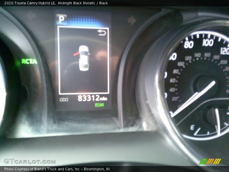 Midnight Black Metallic / Black 2020 Toyota Camry Hybrid LE