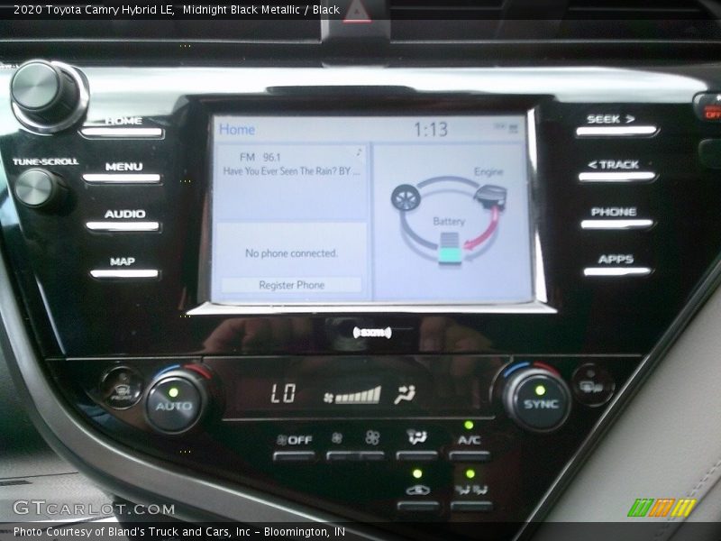Midnight Black Metallic / Black 2020 Toyota Camry Hybrid LE