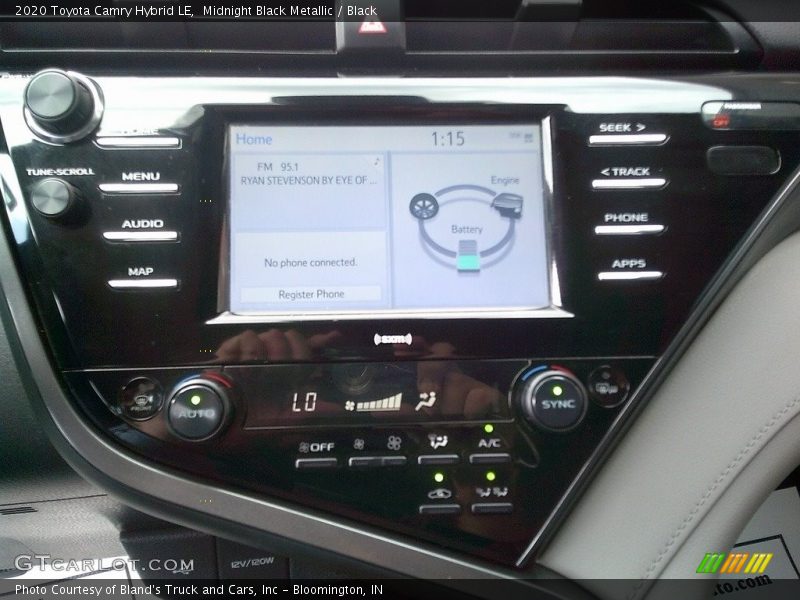 Midnight Black Metallic / Black 2020 Toyota Camry Hybrid LE