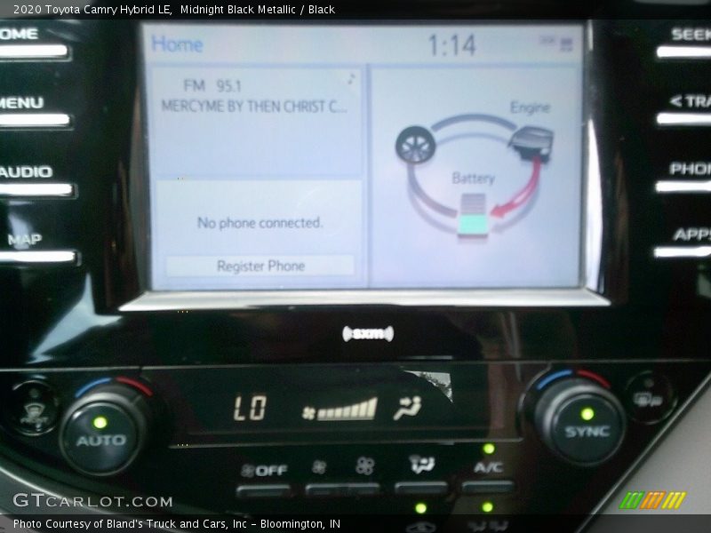 Midnight Black Metallic / Black 2020 Toyota Camry Hybrid LE