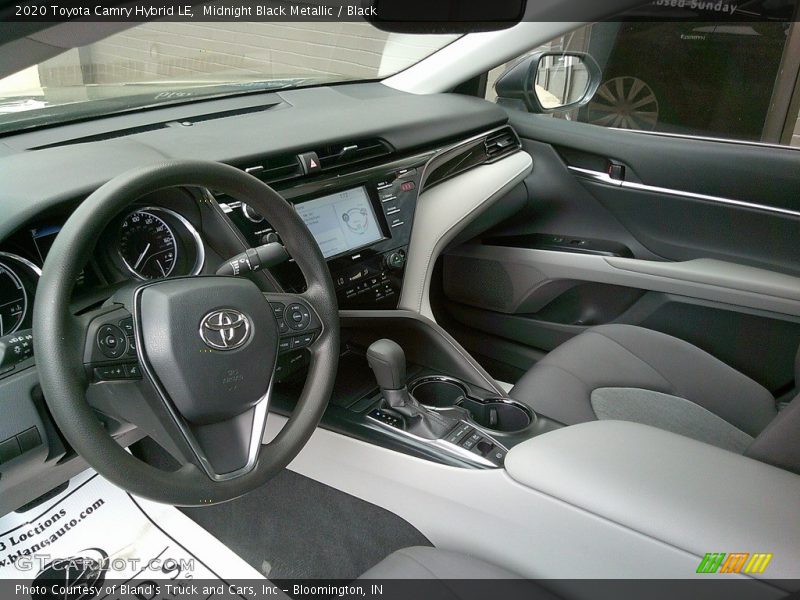 Midnight Black Metallic / Black 2020 Toyota Camry Hybrid LE