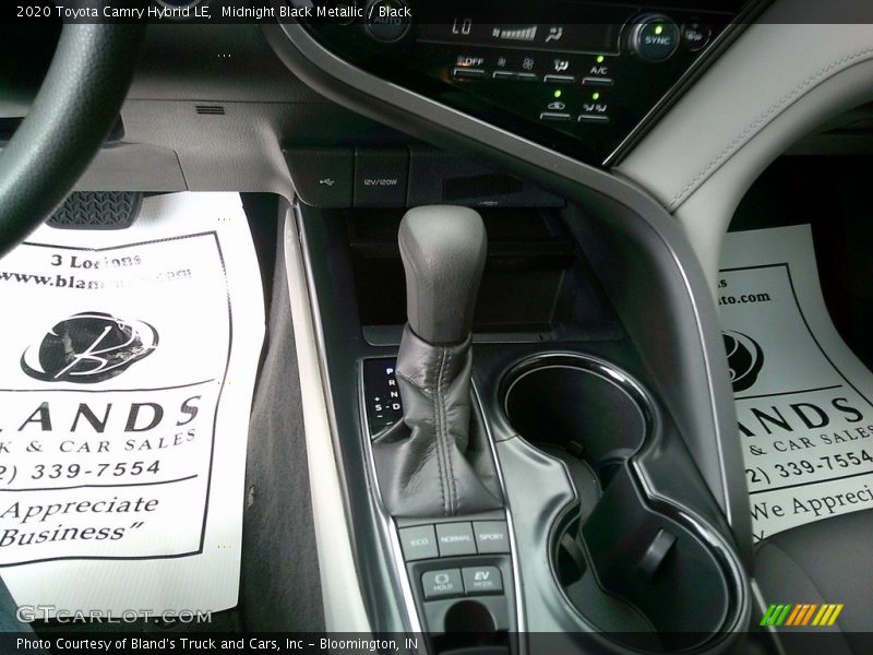 Midnight Black Metallic / Black 2020 Toyota Camry Hybrid LE