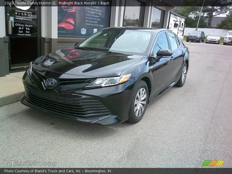Midnight Black Metallic / Black 2020 Toyota Camry Hybrid LE
