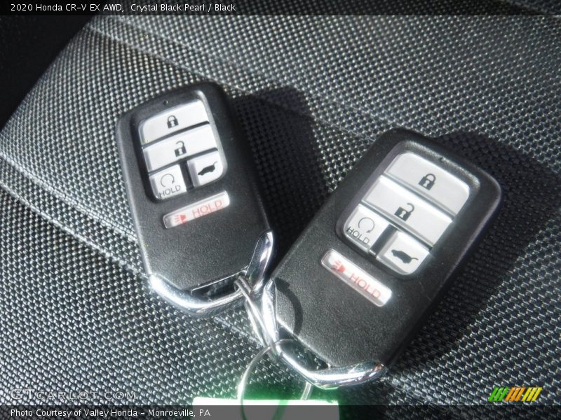 Crystal Black Pearl / Black 2020 Honda CR-V EX AWD