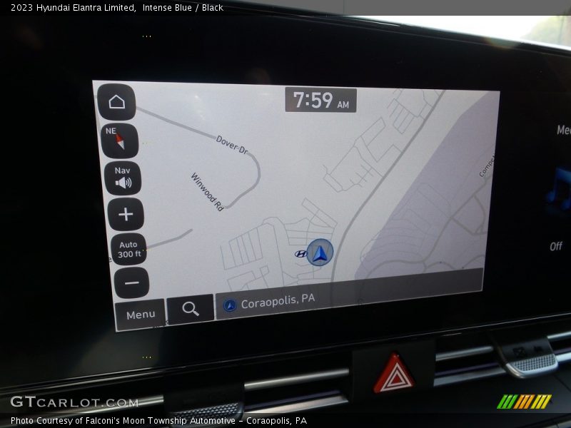 Intense Blue / Black 2023 Hyundai Elantra Limited