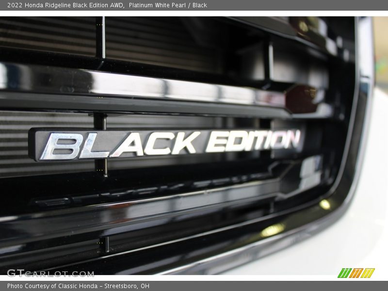 Platinum White Pearl / Black 2022 Honda Ridgeline Black Edition AWD