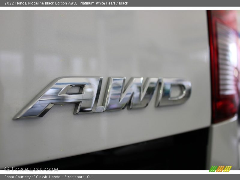 Platinum White Pearl / Black 2022 Honda Ridgeline Black Edition AWD