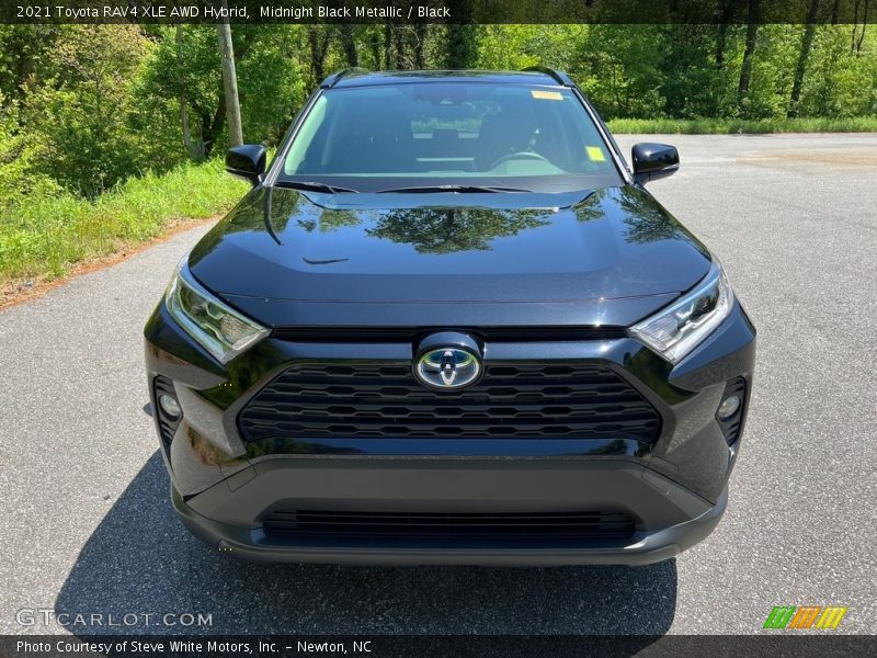 Midnight Black Metallic / Black 2021 Toyota RAV4 XLE AWD Hybrid