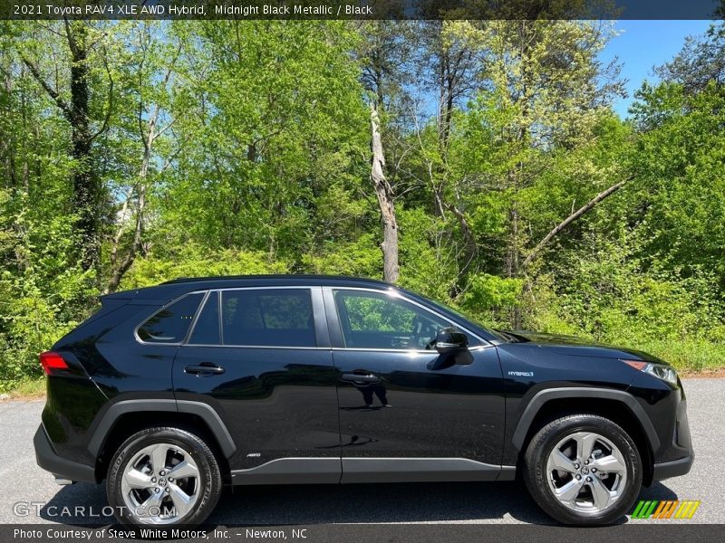 Midnight Black Metallic / Black 2021 Toyota RAV4 XLE AWD Hybrid