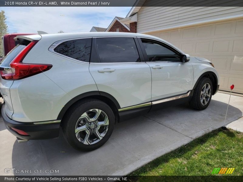White Diamond Pearl / Ivory 2018 Honda CR-V EX-L AWD