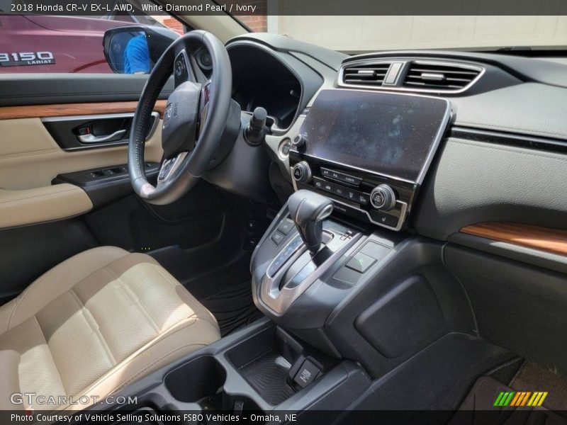 White Diamond Pearl / Ivory 2018 Honda CR-V EX-L AWD