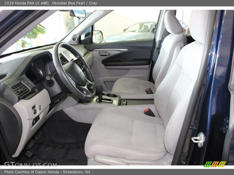 Obsidian Blue Pearl / Gray 2019 Honda Pilot LX AWD
