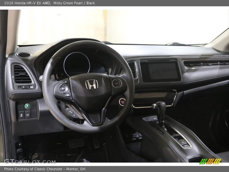 Misty Green Pearl / Black 2016 Honda HR-V EX AWD