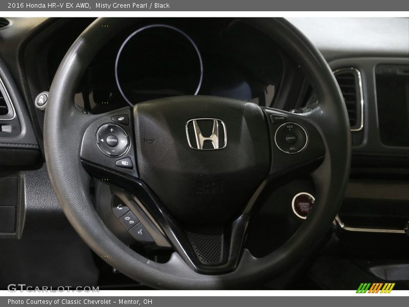 Misty Green Pearl / Black 2016 Honda HR-V EX AWD