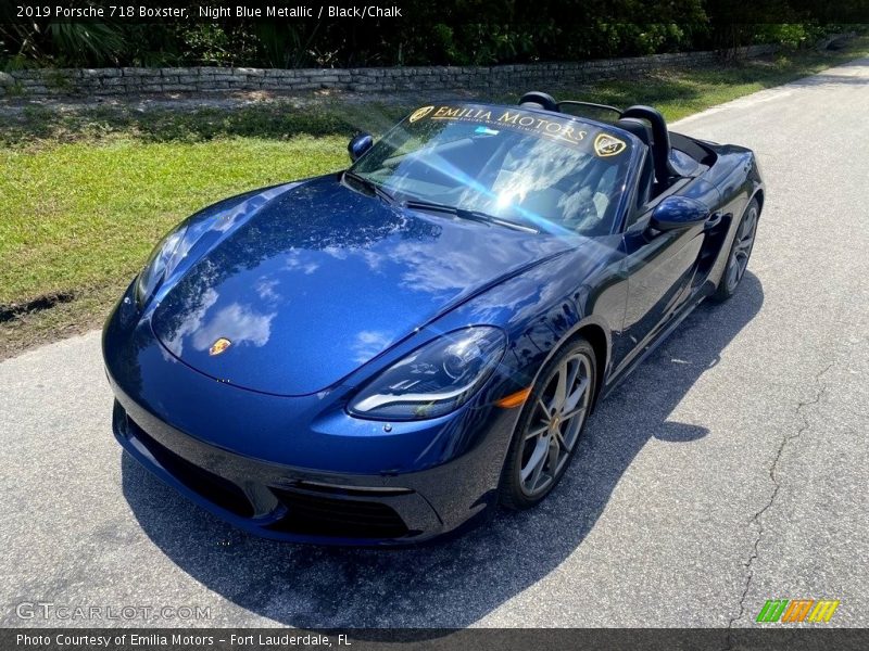 Night Blue Metallic / Black/Chalk 2019 Porsche 718 Boxster