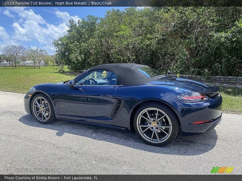 Night Blue Metallic / Black/Chalk 2019 Porsche 718 Boxster