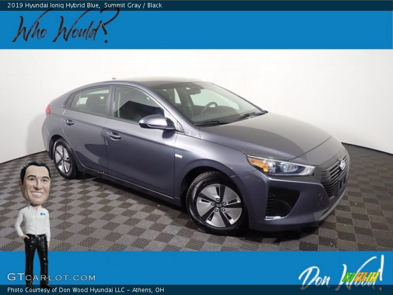 Summit Gray / Black 2019 Hyundai Ioniq Hybrid Blue