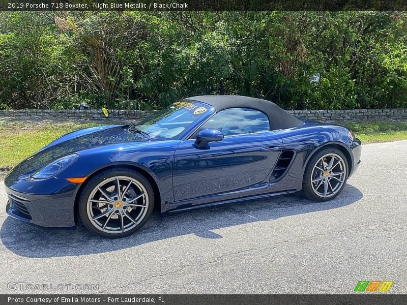 Night Blue Metallic / Black/Chalk 2019 Porsche 718 Boxster